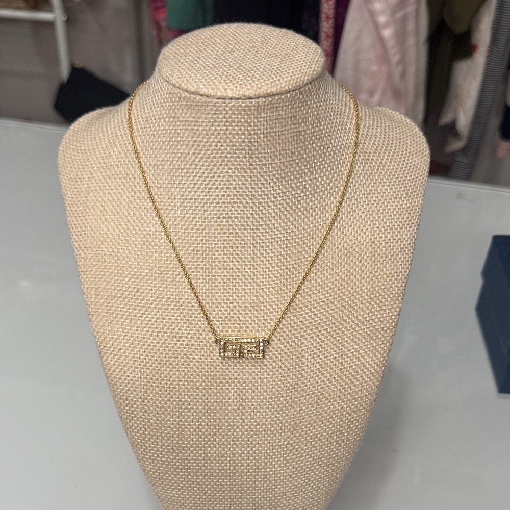 Givenchy Gold-Tone DOUBLE G Bar Logo Necklace